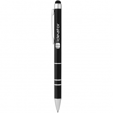 Logo trade corporate gifts picture of: Charleston stylus ballpoint pen, black