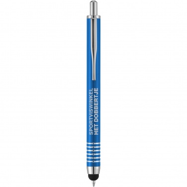 Logo trade business gift photo of: Zoe stylus ballpoint pen, blue