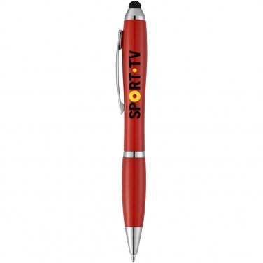 Logo trade promotional merchandise picture of: Nash stylus ballpoint pen, red