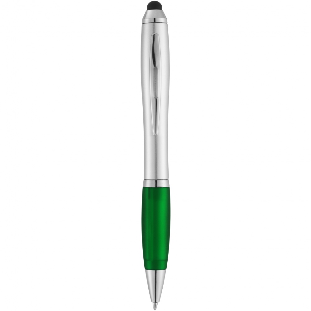 Logo trade corporate gifts picture of: Nash stylus ballpoint pen, green