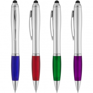 Logo trade promotional items image of: Nash stylus ballpoint pen, purple