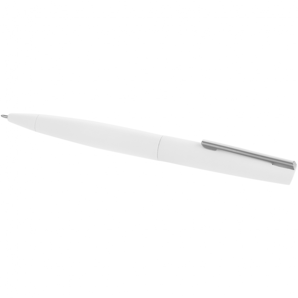 Logo trade promotional gift photo of: Milos Soft Touch Ballpoint Pen, white