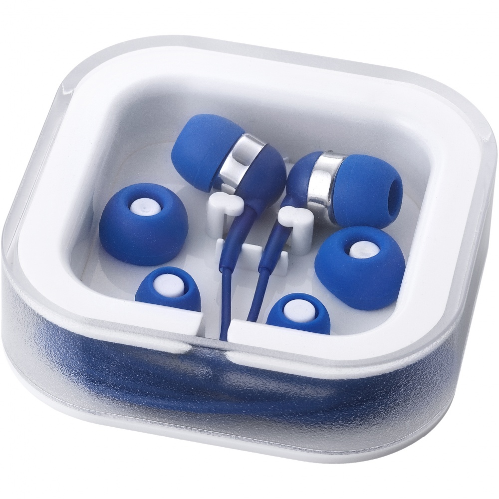 Logo trade promotional gift photo of: Sargas earbuds, blue