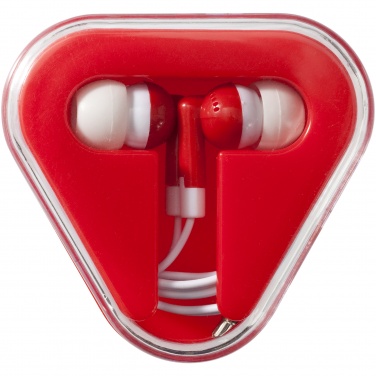 Logo trade promotional merchandise image of: Rebel earbuds, red