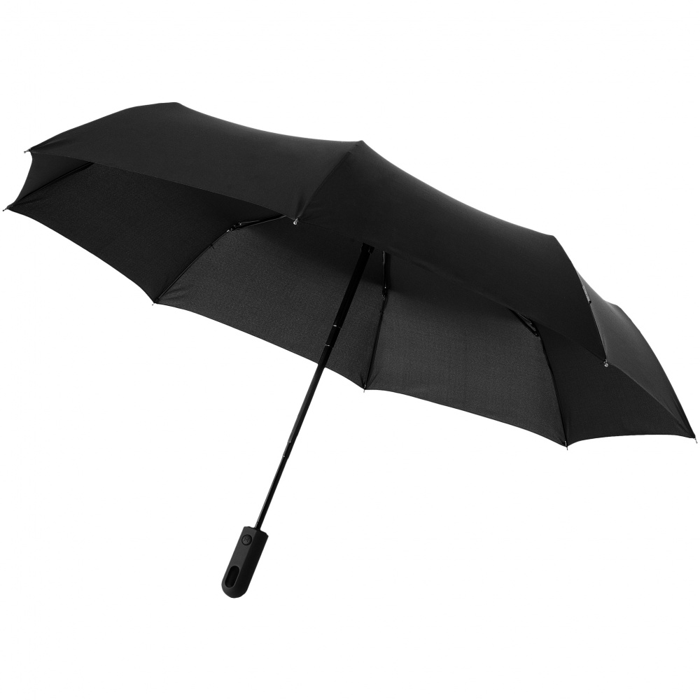 Logo trade promotional merchandise photo of: 21.5" Traveler 3-section umbrella, black