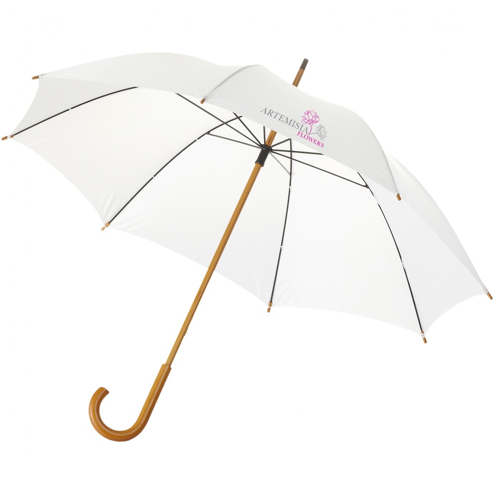 Logo trade promotional giveaways image of: 23'' Jova Classic umbrella, white