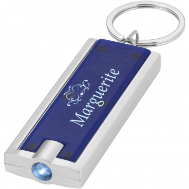 Logo trade promotional merchandise photo of: Castor LED keychain light, blue
