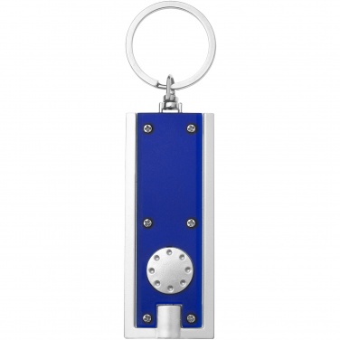 Logo trade promotional giveaway photo of: Castor LED keychain light, blue