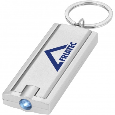 Logotrade promotional giveaway image of: Castor LED keychain light, silver