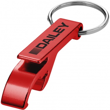 Logo trade advertising products picture of: Tao alu bottle and can opener key chain, red