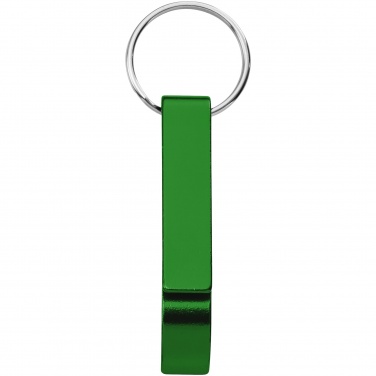 Logo trade advertising products picture of: Tao alu bottle and can opener key chain, green