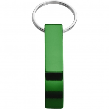 Logotrade promotional merchandise photo of: Tao alu bottle and can opener key chain, green