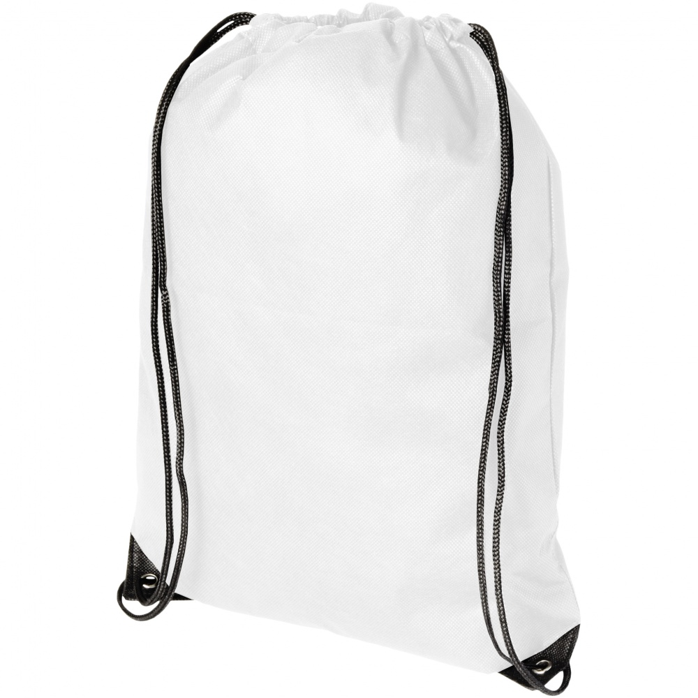 Logo trade promotional products picture of: Evergreen non woven premium rucksack eco, white