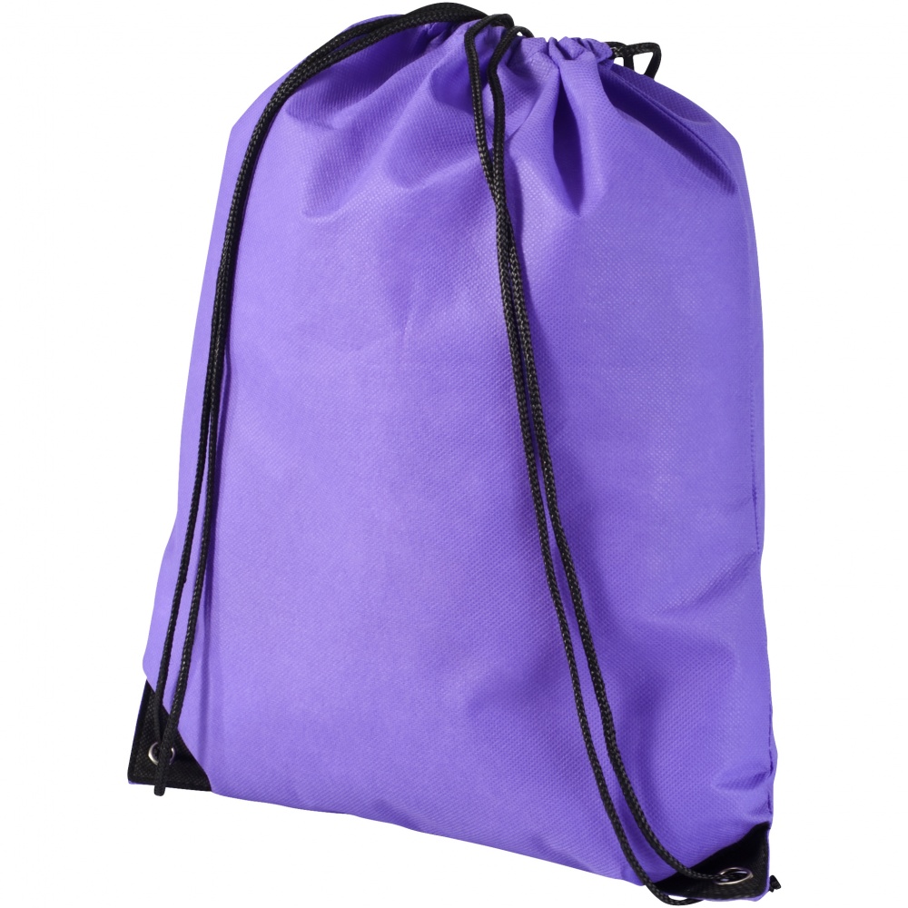 Logo trade promotional products image of: Evergreen non woven premium rucksack eco, purple