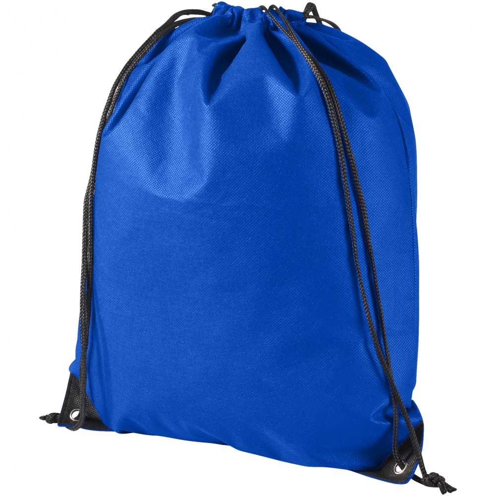 Logo trade promotional items image of: Evergreen non woven premium rucksack eco, blue