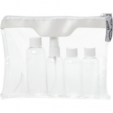 Logo trade promotional items picture of: Munich airline approved travel bottle set, white