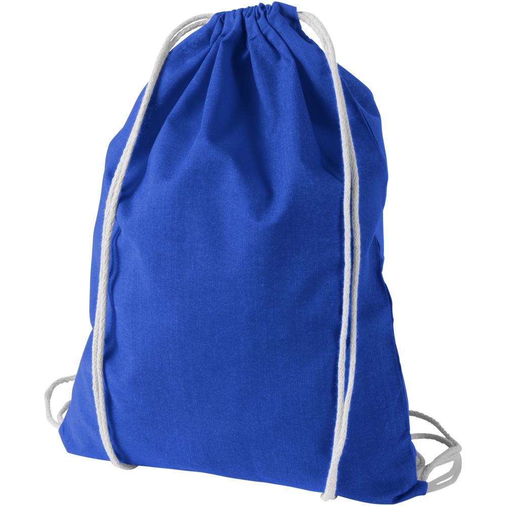 Logo trade corporate gifts image of: Oregon cotton premium rucksack, blue