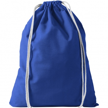 Logo trade advertising products image of: Oregon cotton premium rucksack, blue