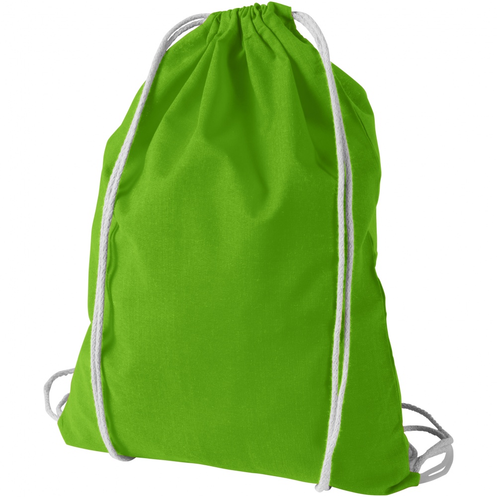 Logotrade business gift image of: Oregon cotton premium rucksack, light green