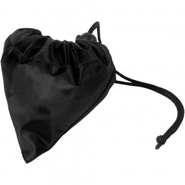 Logo trade promotional gifts image of: Folding shopping bag Bungalow, black color