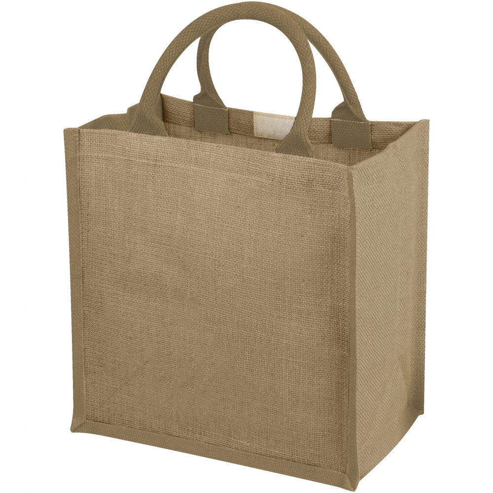 Logotrade promotional product picture of: Chennai jute gift tote, beige
