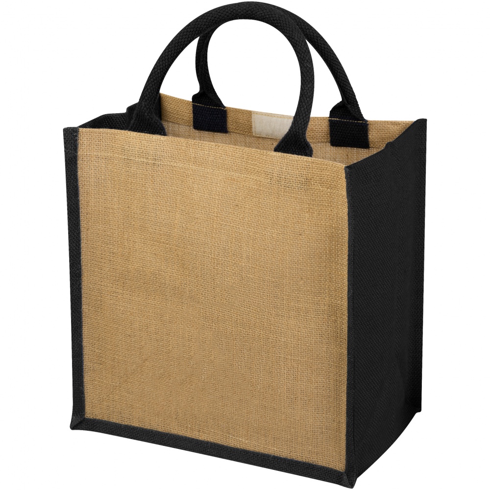 Logo trade advertising products picture of: Chennai jute gift tote, black