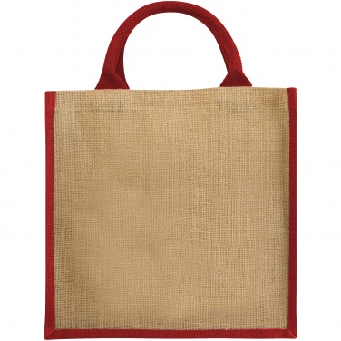 Logo trade advertising products image of: Chennai jute gift tote, red