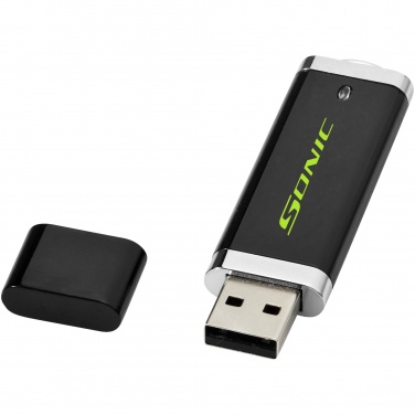 Logo trade advertising products picture of: Flat USB, 4GB, black