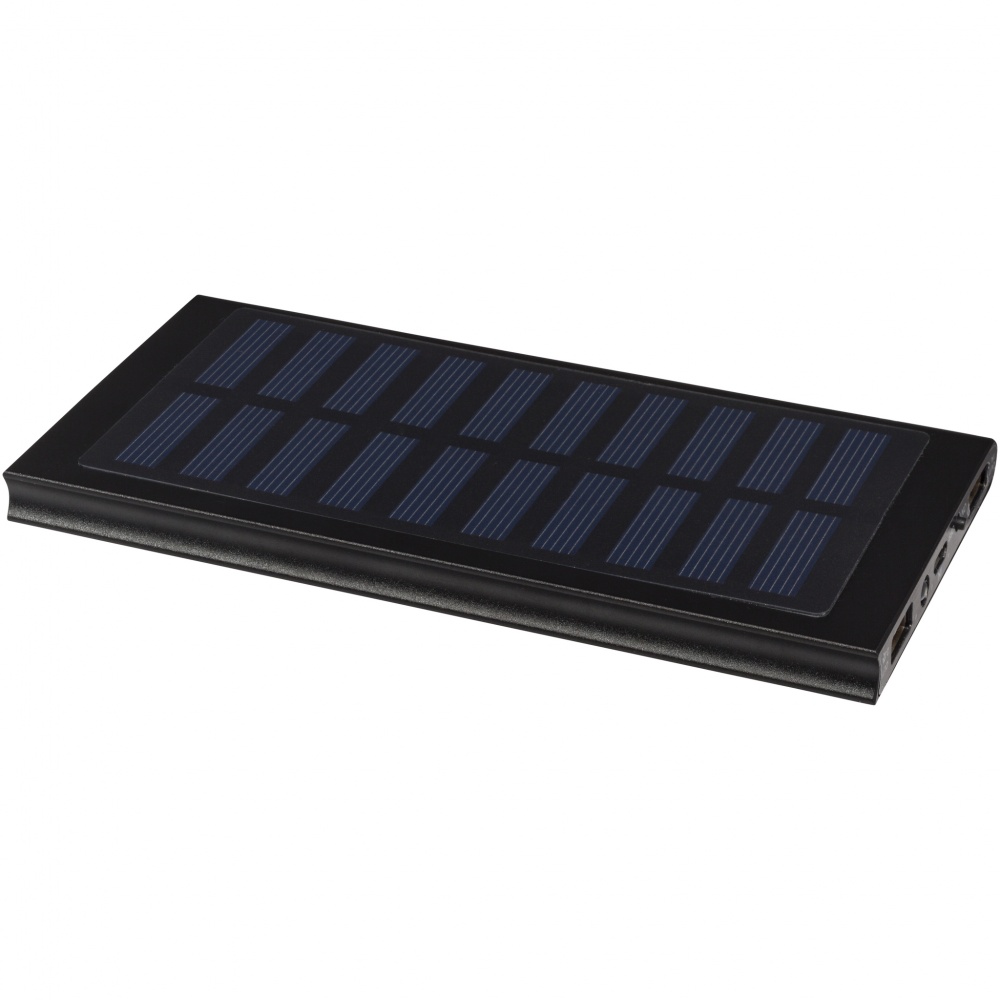 Logotrade promotional gift image of: Stellar 8000 mAh Solar Power Bank, black