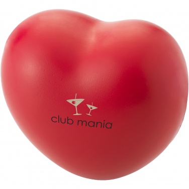 Logo trade promotional gifts picture of: Heart shaped stress reliever, red