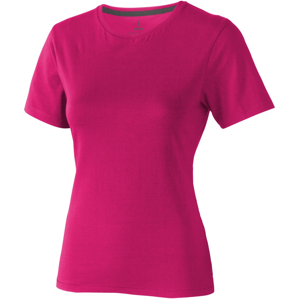 Logo trade corporate gifts picture of: Nanaimo short sleeve ladies T-shirt, pink
