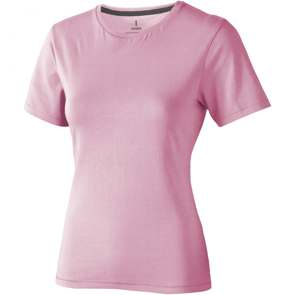 Logotrade promotional gift image of: Nanaimo short sleeve ladies T-shirt, light pink