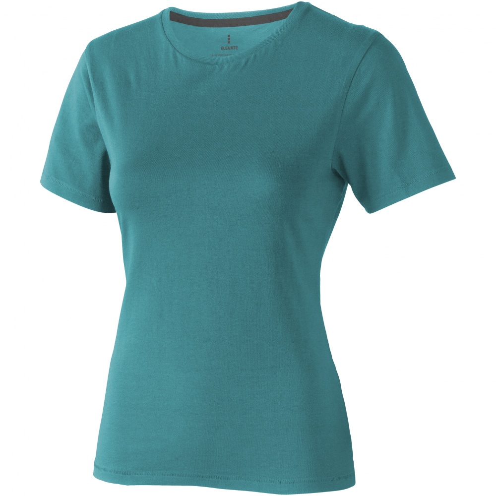 Logo trade promotional product photo of: Nanaimo short sleeve ladies T-shirt, aqua blue