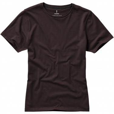 Logotrade promotional giveaway image of: Nanaimo short sleeve ladies T-shirt, dark brown
