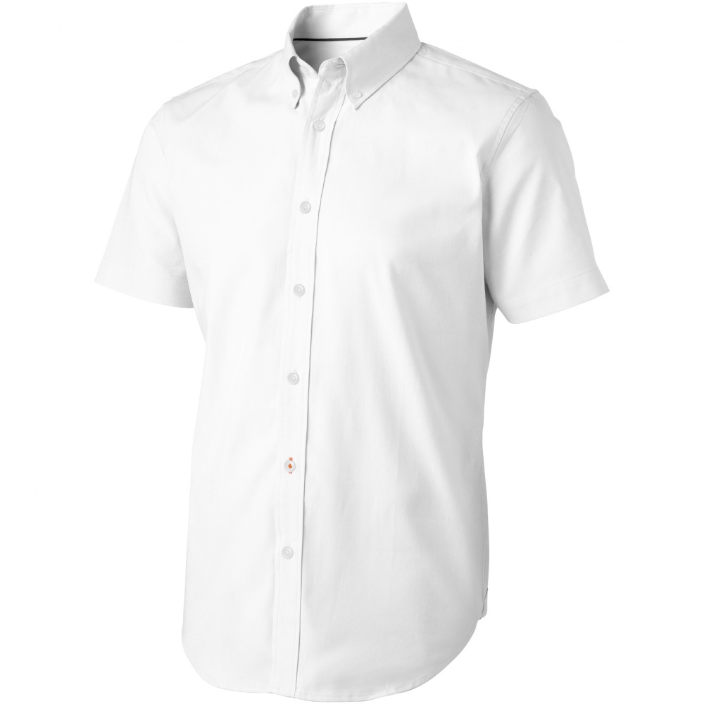 Logo trade promotional products image of: Manitoba short sleeve shirt, white