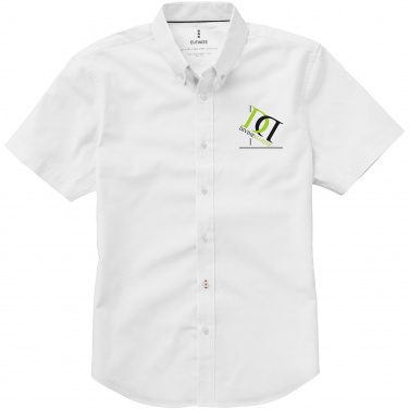 Logo trade corporate gifts image of: Manitoba short sleeve shirt, white
