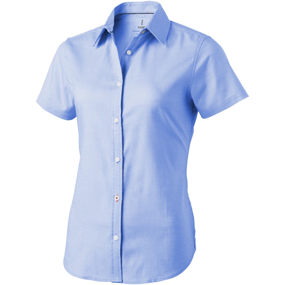 Logotrade business gift image of: Manitoba short sleeve ladies shirt, light blue