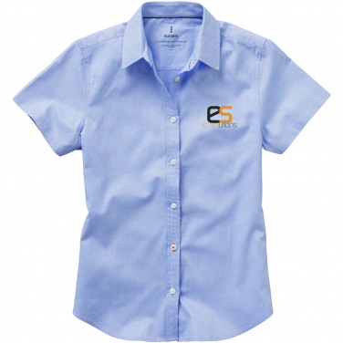 Logo trade promotional products picture of: Manitoba short sleeve ladies shirt, light blue