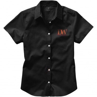 Logo trade advertising products image of: Manitoba short sleeve ladies shirt, black