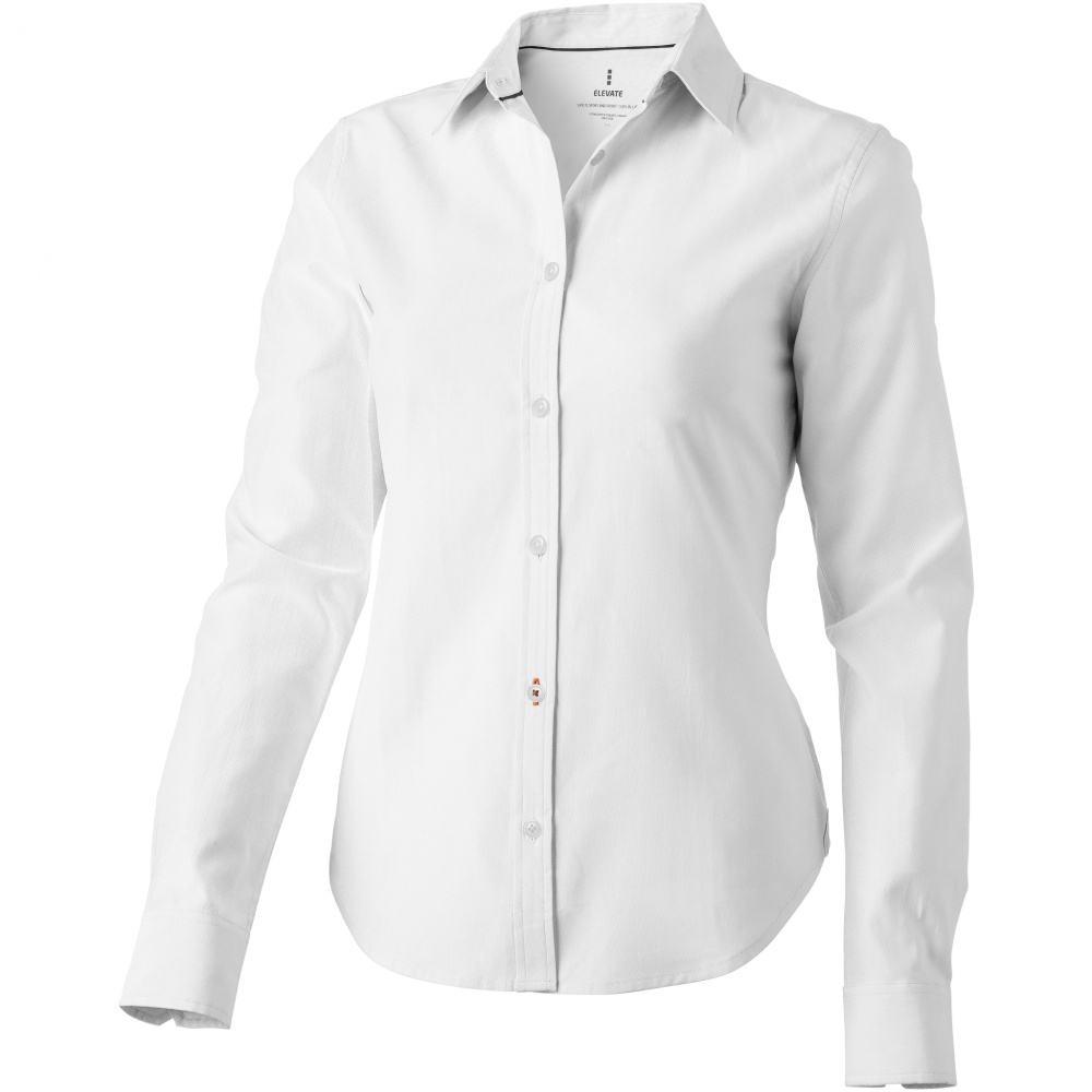 Logo trade promotional merchandise photo of: Vaillant long sleeve ladies shirt, white