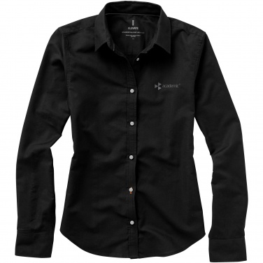 Logo trade corporate gifts picture of: Vaillant long sleeve ladies shirt, black