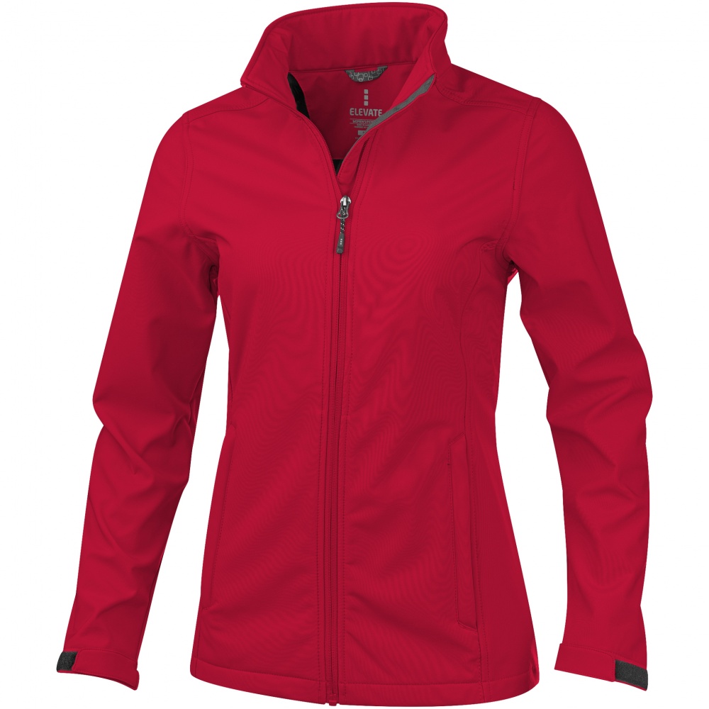 Logo trade promotional gifts image of: Maxson softshell ladies jacket, red
