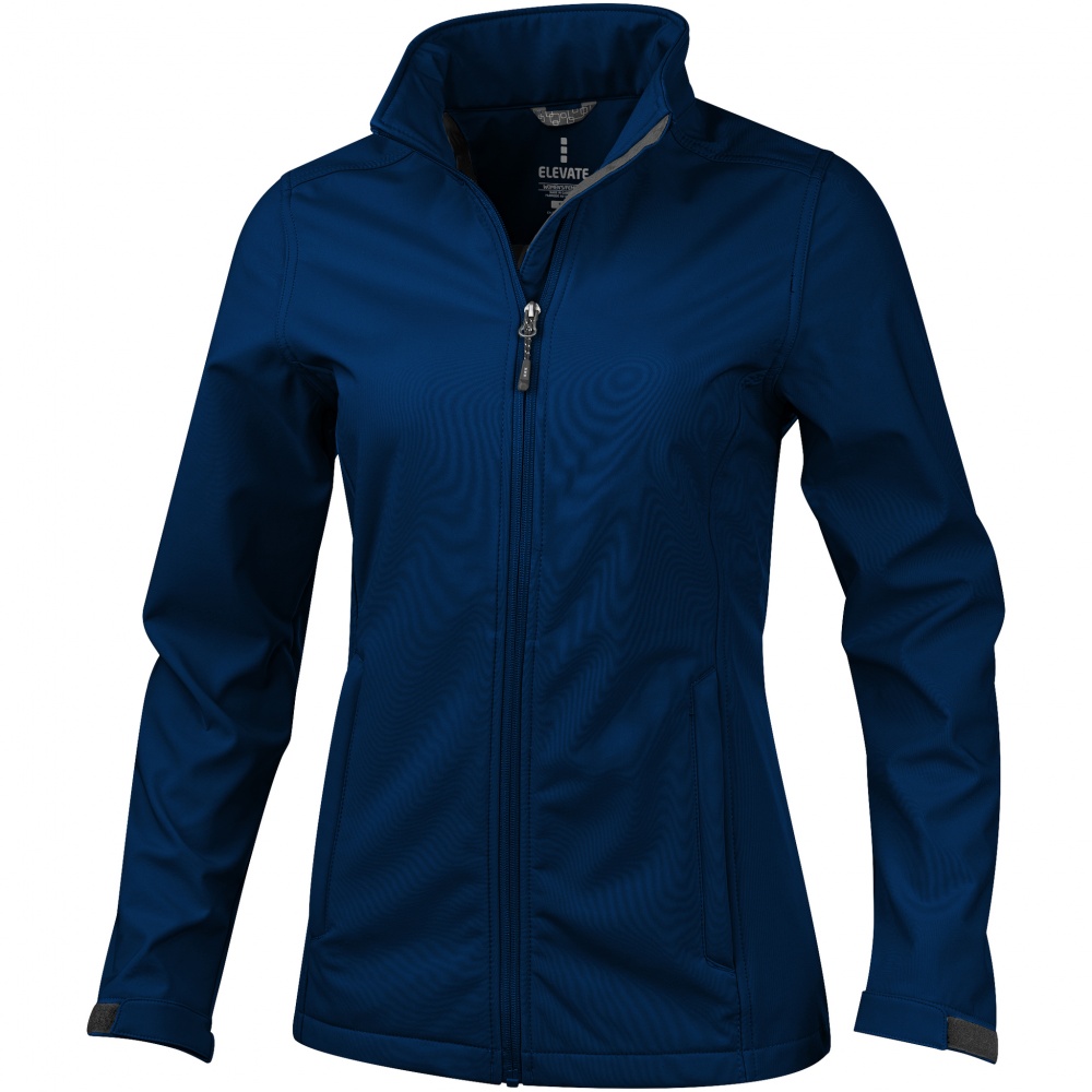 Logotrade promotional product picture of: Maxson softshell ladies jacket, dark blue