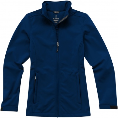 Logo trade business gifts image of: Maxson softshell ladies jacket, dark blue