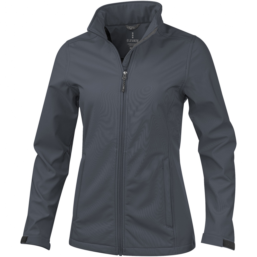 Logo trade advertising products picture of: Maxson softshell ladies jacket, grey