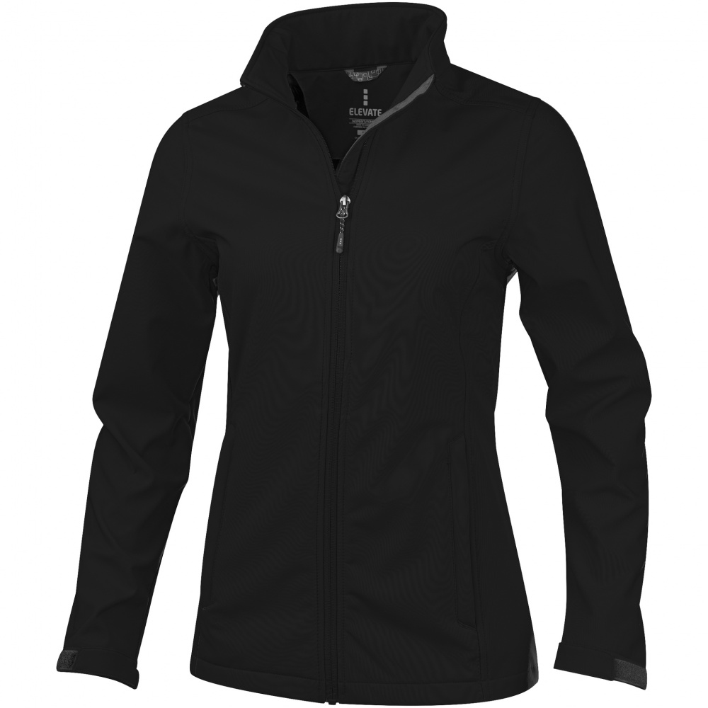 Logo trade promotional items picture of: Maxson softshell ladies jacket, black