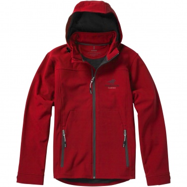 Logo trade promotional giveaways image of: Langley softshell jacket, red