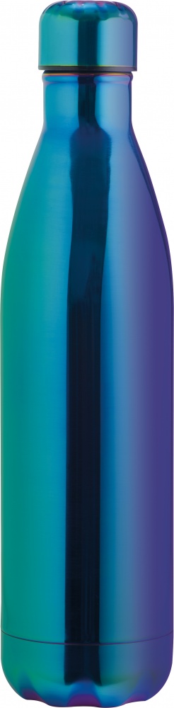 Logo trade advertising products image of: Stainless steel drinking bottle, blue