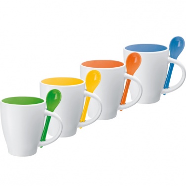 Logo trade promotional products picture of: Ceramic mug, orange
