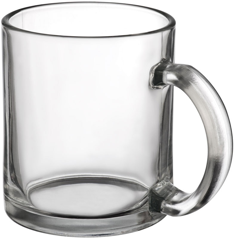 Logo trade corporate gifts image of: Glass mug, translucent